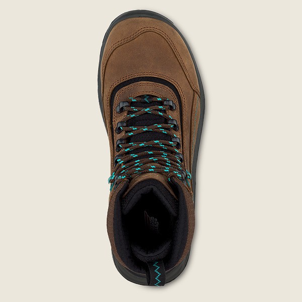 Red Wing Work Boots Brown/Black - Red Wing Womens Trades - 6-inch Waterproof Safety Toe - ZJOFM-1803